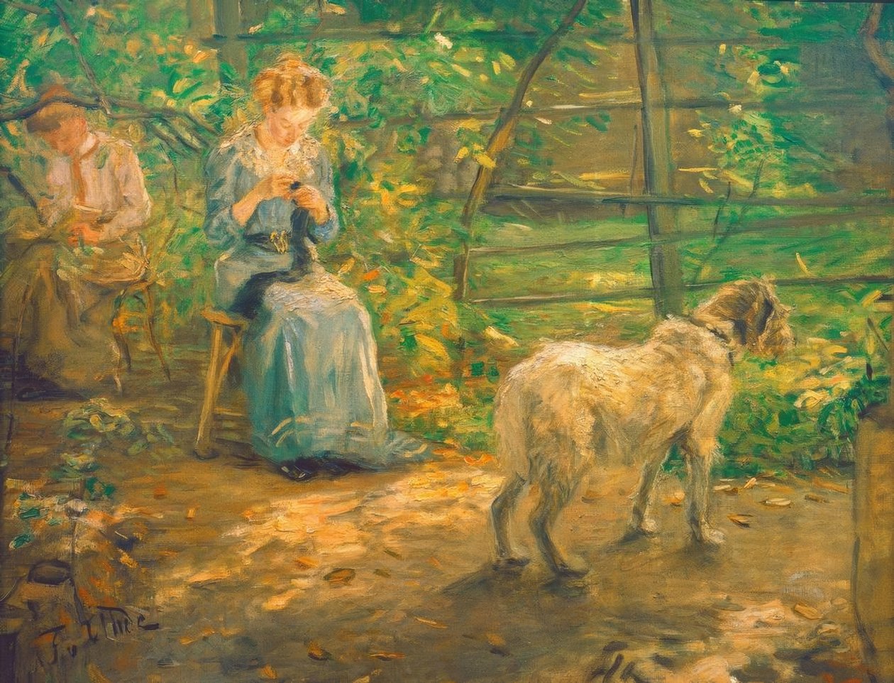 In de herfstzon door Fritz von Uhde