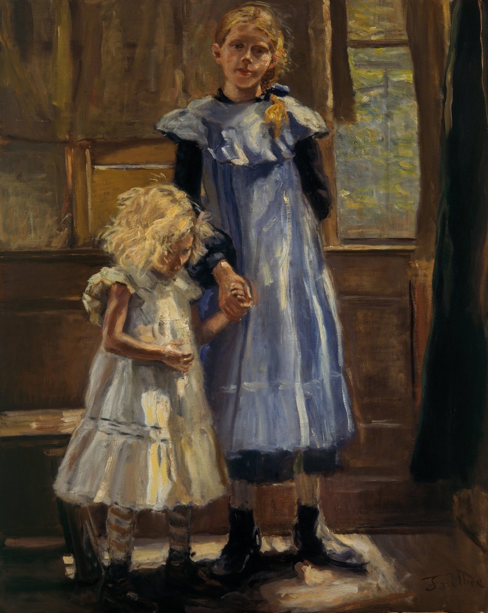 Twee meisjes door Fritz von Uhde