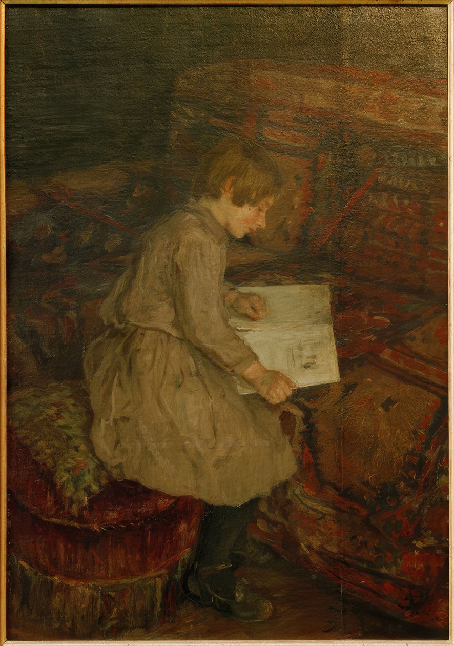 Twee dochters van de kunstenaar door Fritz von Uhde