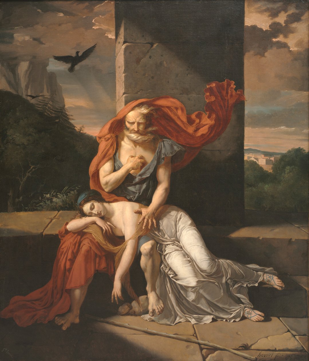Oedipus in Colonus, 1798 door Fulchran Jean Harriet