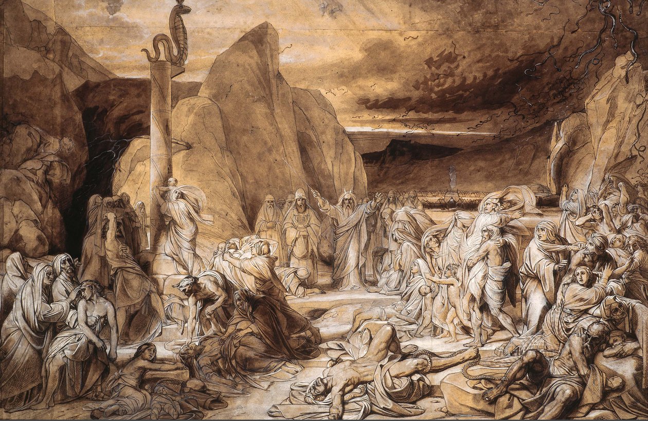 De Koperen Slang Studie, 1839 door Fyodor Antonovich Bruni