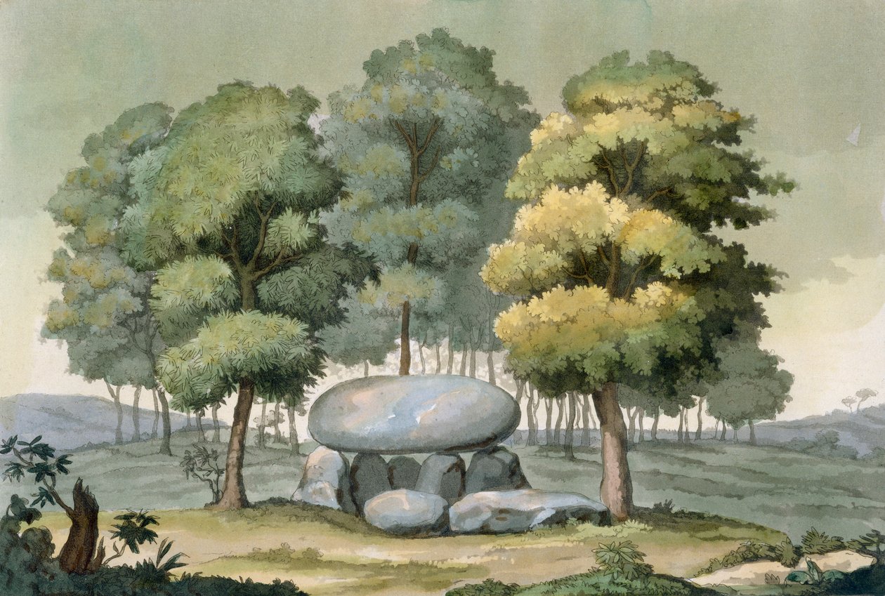 Een dolmen-type ganggraf van de Galliërs door G. Bramati