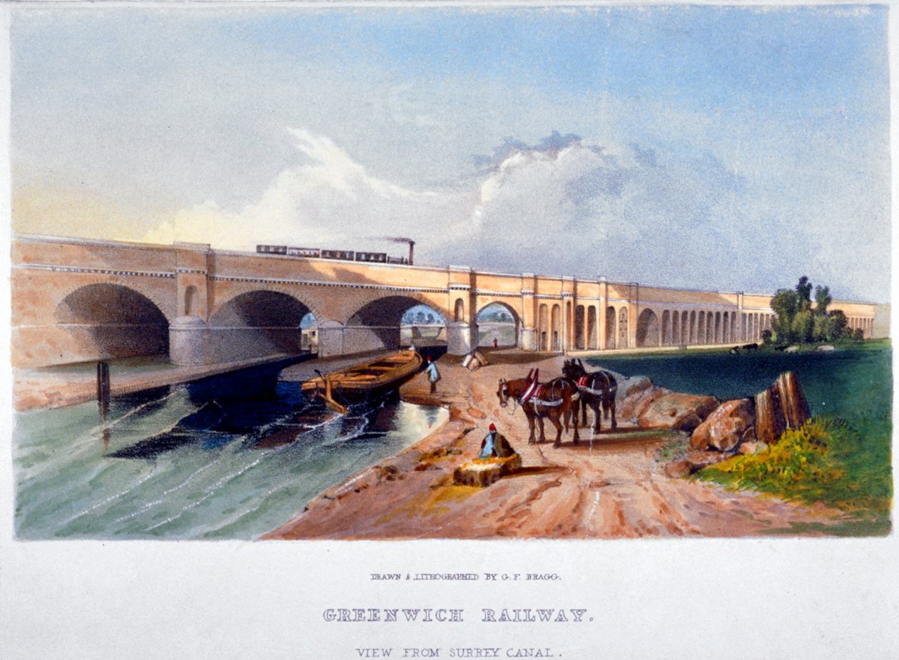 Greenwich Railway, Deptford, Londen (1836) door GF Bragg