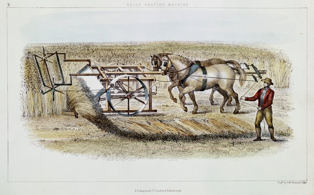 Bells maaimachine, 1851 door G. H. Swanston