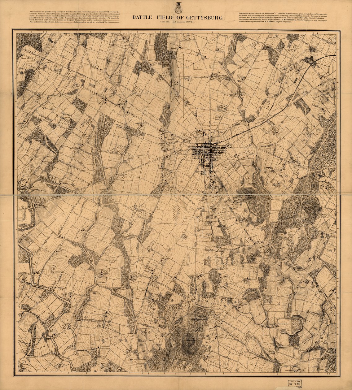 Slagveld van Gettysburg door G. K. Warren