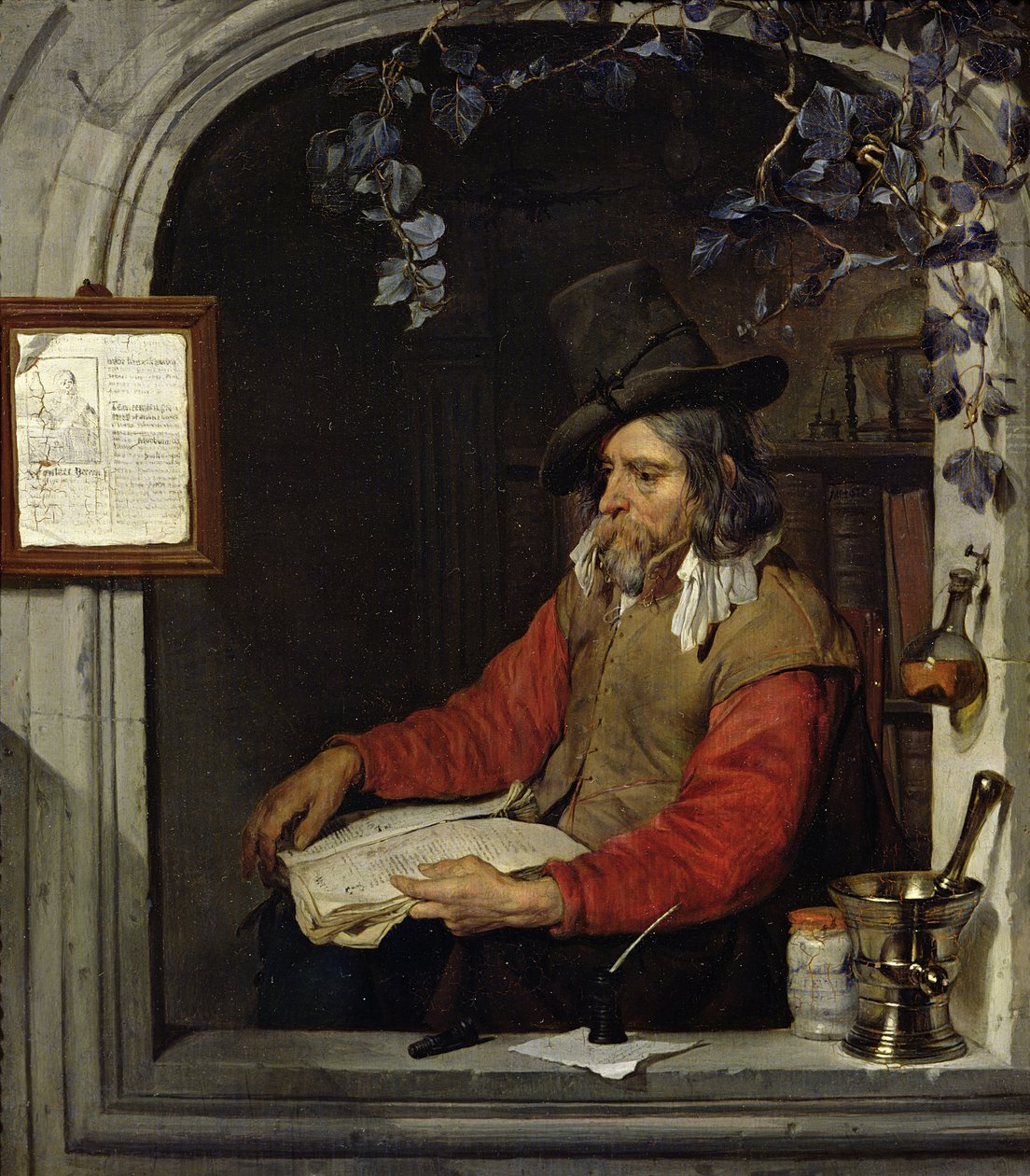 De Apotheker of, De Chemicus door Gabriel Metsu