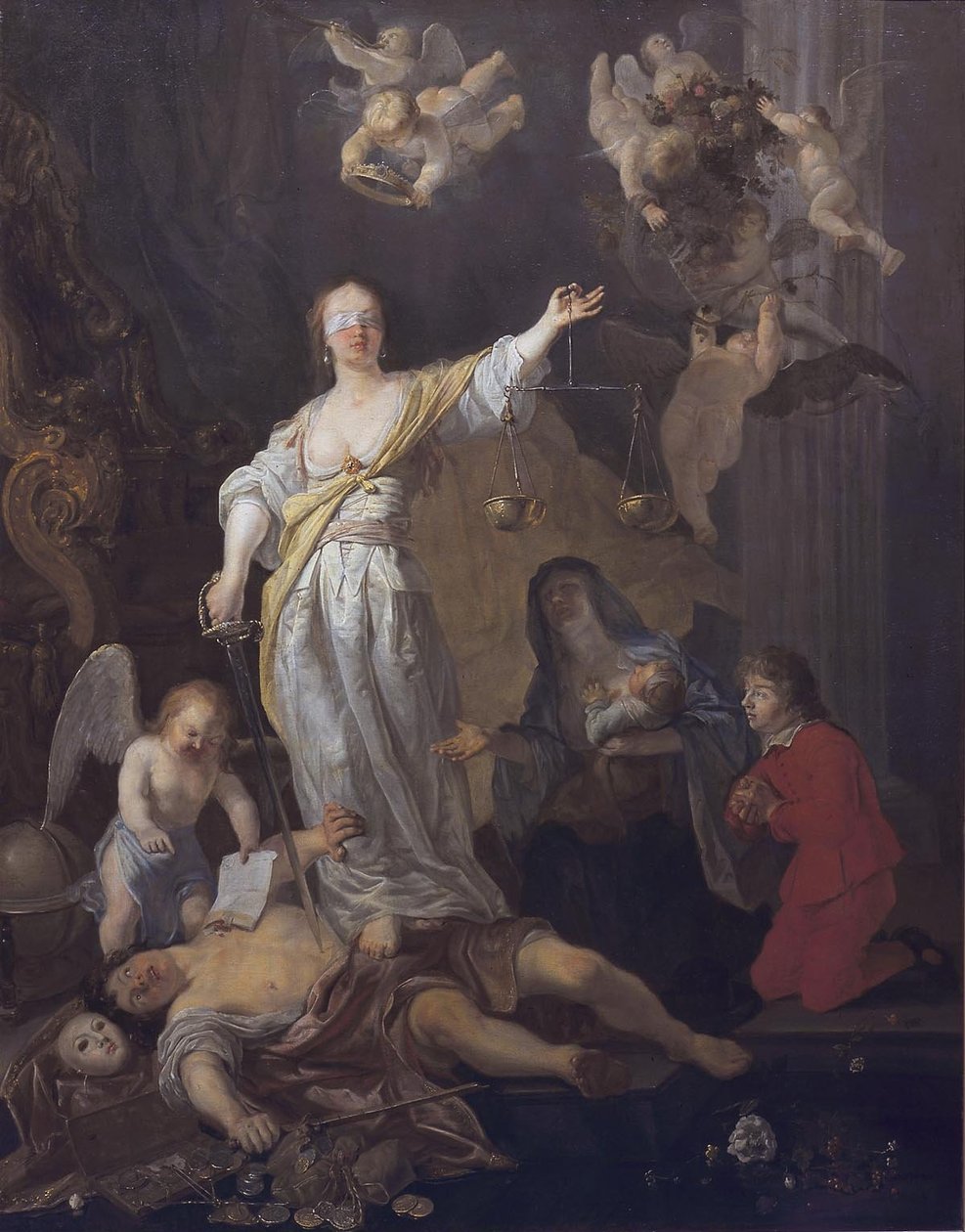 De triomf van gerechtigheid door Gabriel Metsu