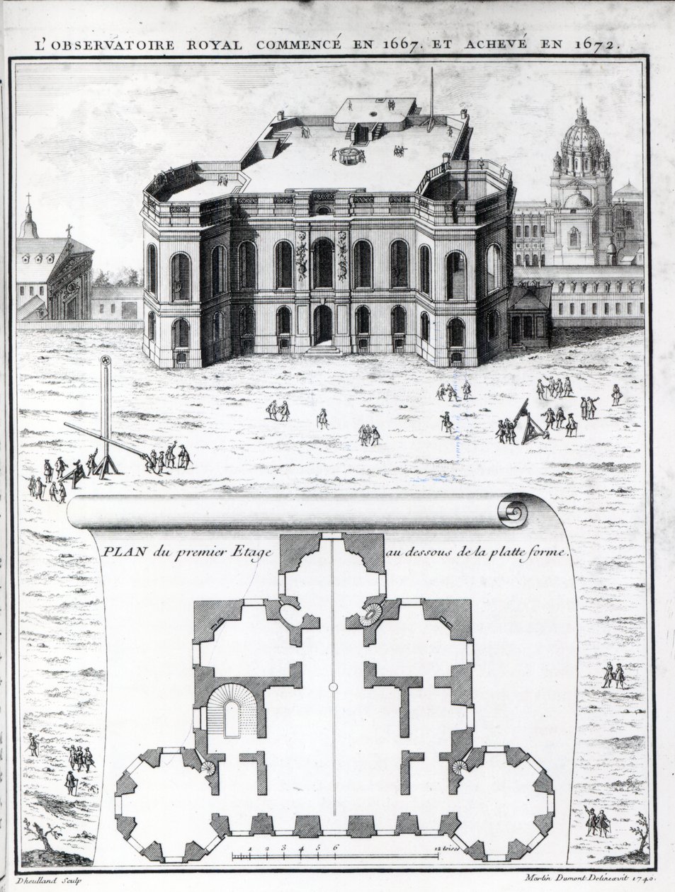 Het Koninklijk Observatorium in Parijs, 1741 door Gabriel Pierre Martin Dumont