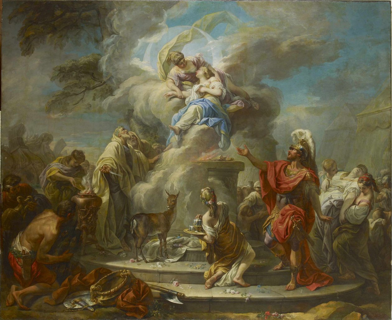 Het Offer van Iphigenia, 1749-1750 door Gabriel Francois Doyen