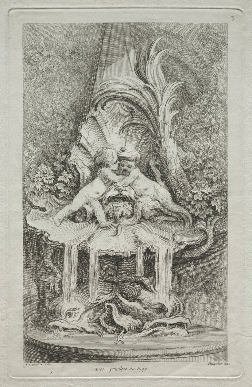 Boek der Fonteinen: Nr. 3, ca. 1736 door Gabriel Huquier
