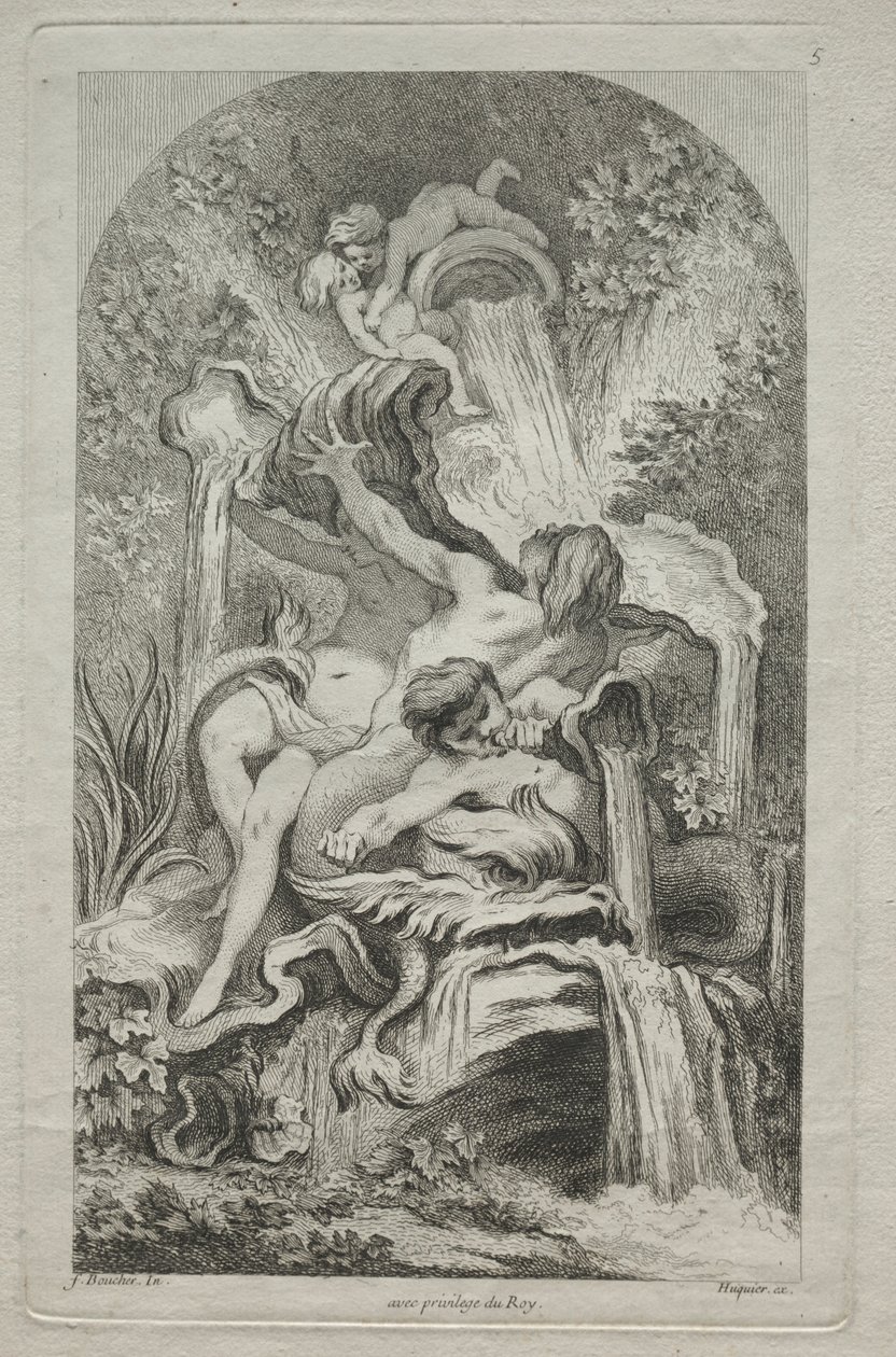 Boek der Fonteinen: Nr. 5, ca. 1736 door Gabriel Huquier