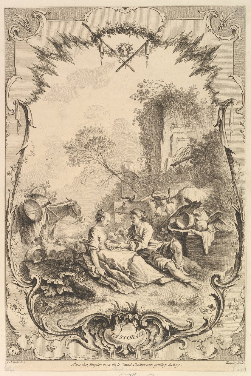 Pastorale, 18e eeuw door Gabriel Huquier