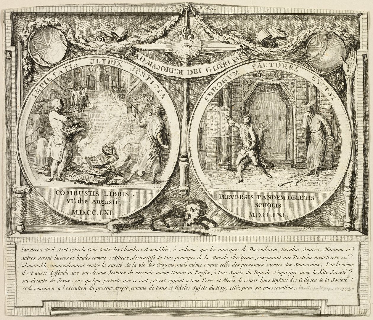 Verdrijving van de jezuïeten door Gabriel Jacques de Saint Aubin