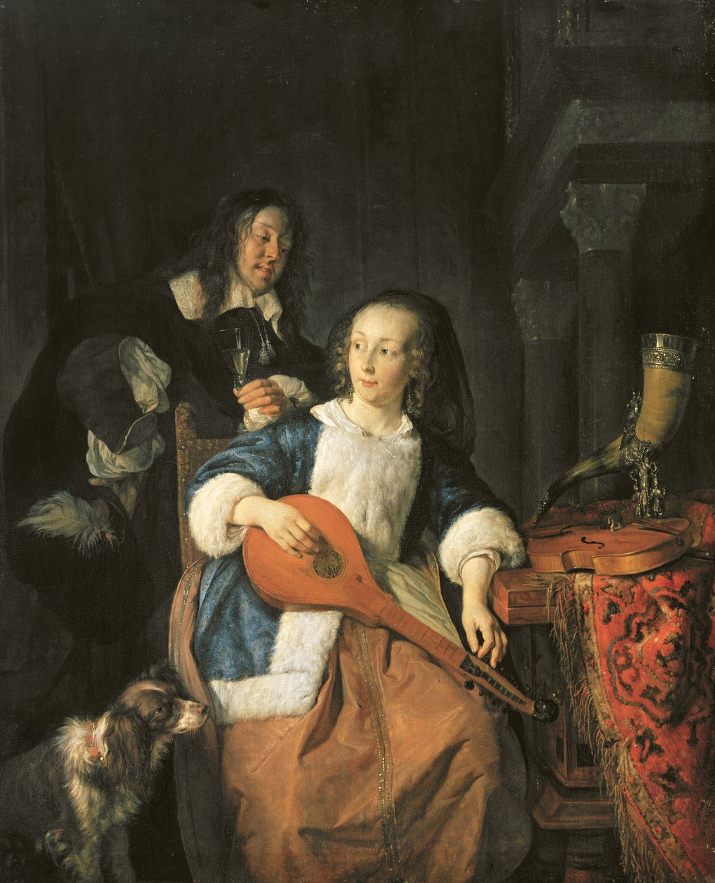 De citerspeler door Gabriel Metsu