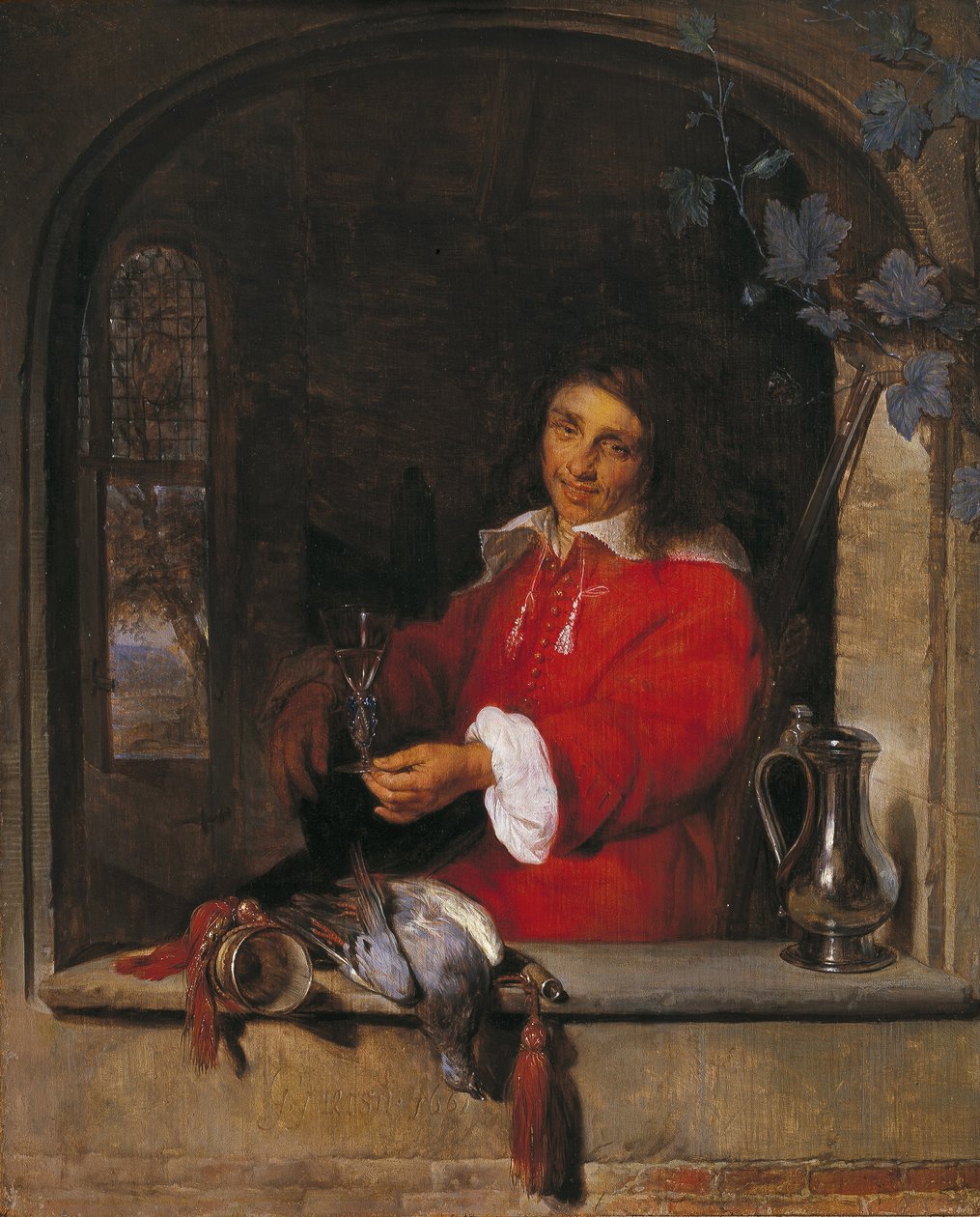 De jager door Gabriel Metsu
