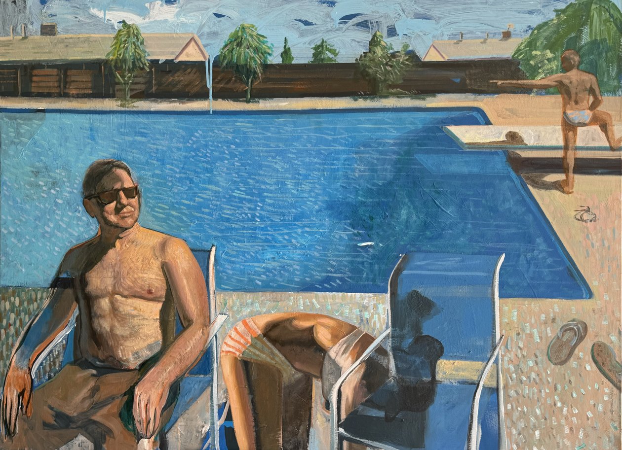 Zomerse afleidingen, 2024 (olieverf op doek) door Gabriel Palma