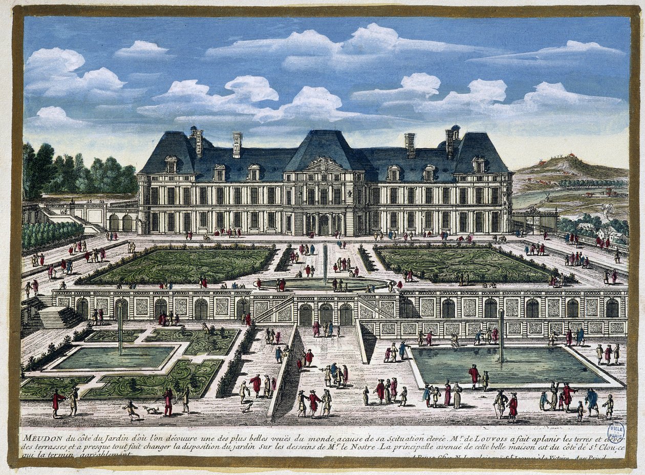 Château de Meudon door Gabriel Perelle