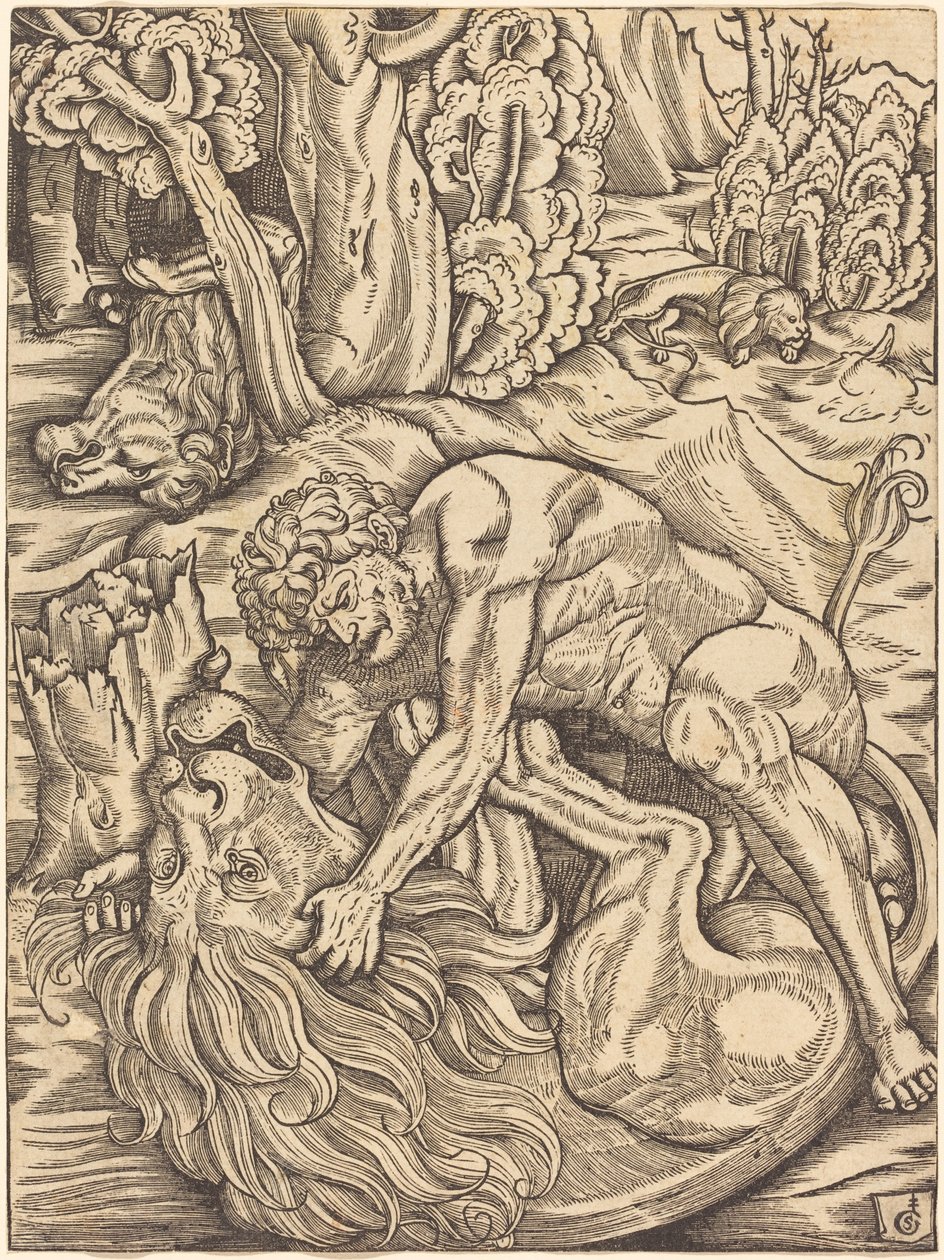 Hercules en de Nemeïsche Leeuw door Gabriel Salmon