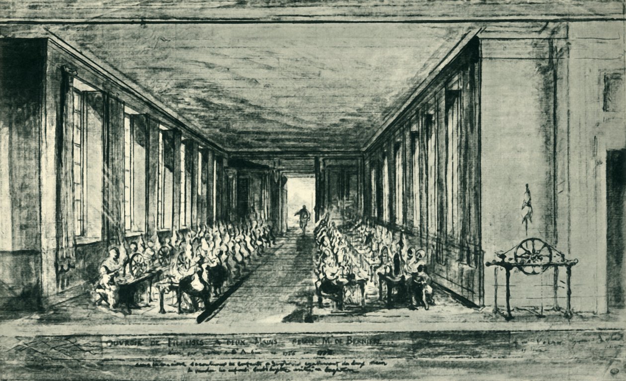Spinzaal, ca. 1776, 1943 door Gabriel de Saint Aubin