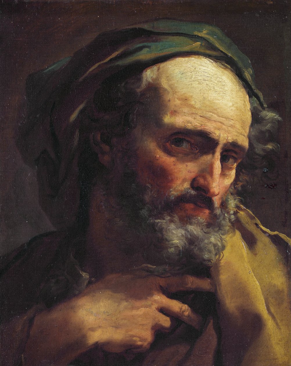 Studie van een bebaarde man door Gaetano Gandolfi
