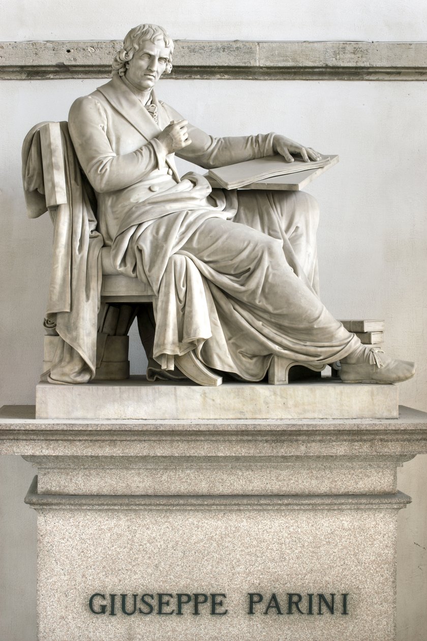 Standbeeld van Giuseppe Parini, 1838 door Gaetano Matteo Monti
