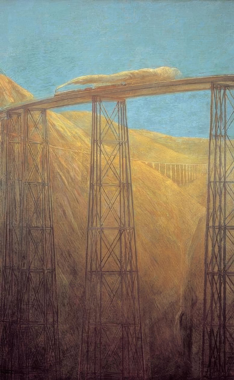 De Pacific Spoorweg door Gaetano Previati