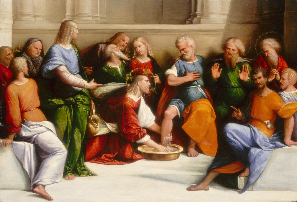 Christus Wast de Voeten van de Discipelen door Garofalo