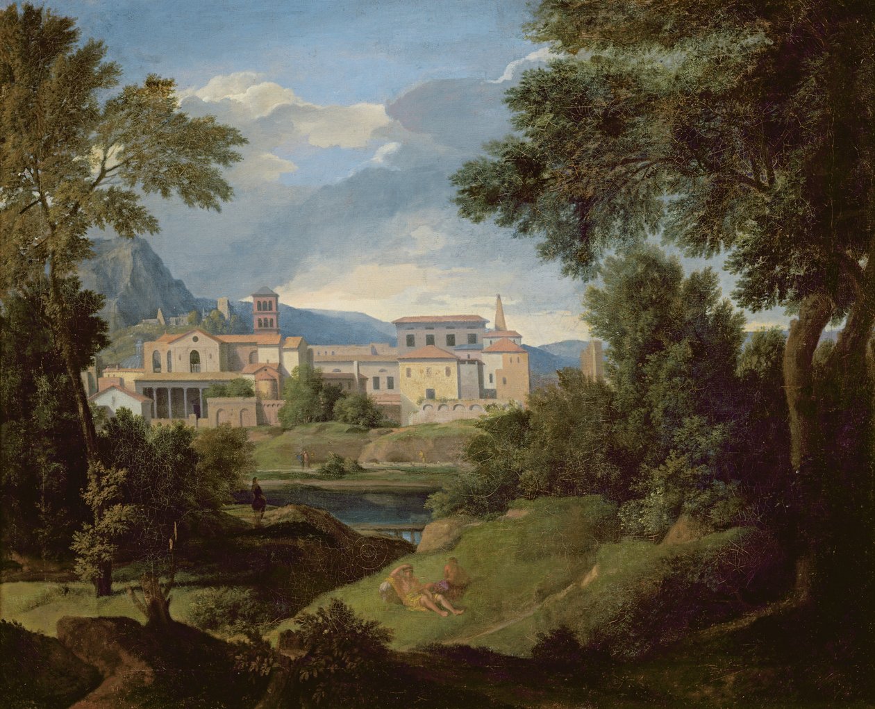 Italiaans landschap door Gaspard Poussin Dughet