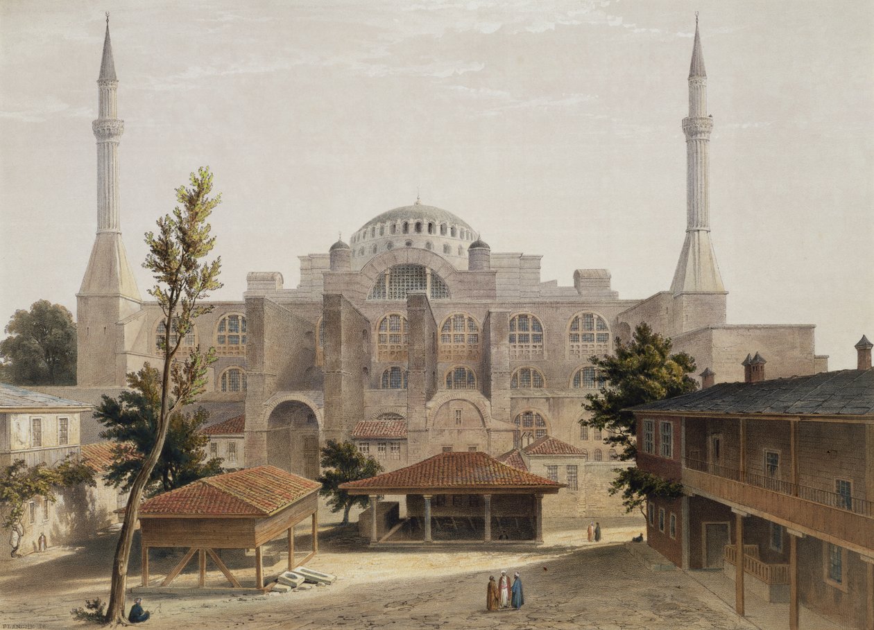 Hagia Sophia, Constantinopel, uitgegeven 1852 door Gaspard Fossati