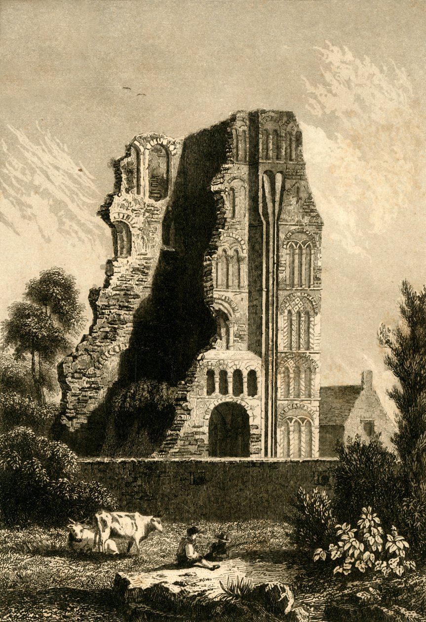 Ruïnes van een klooster in Canterbury door Gaucherel