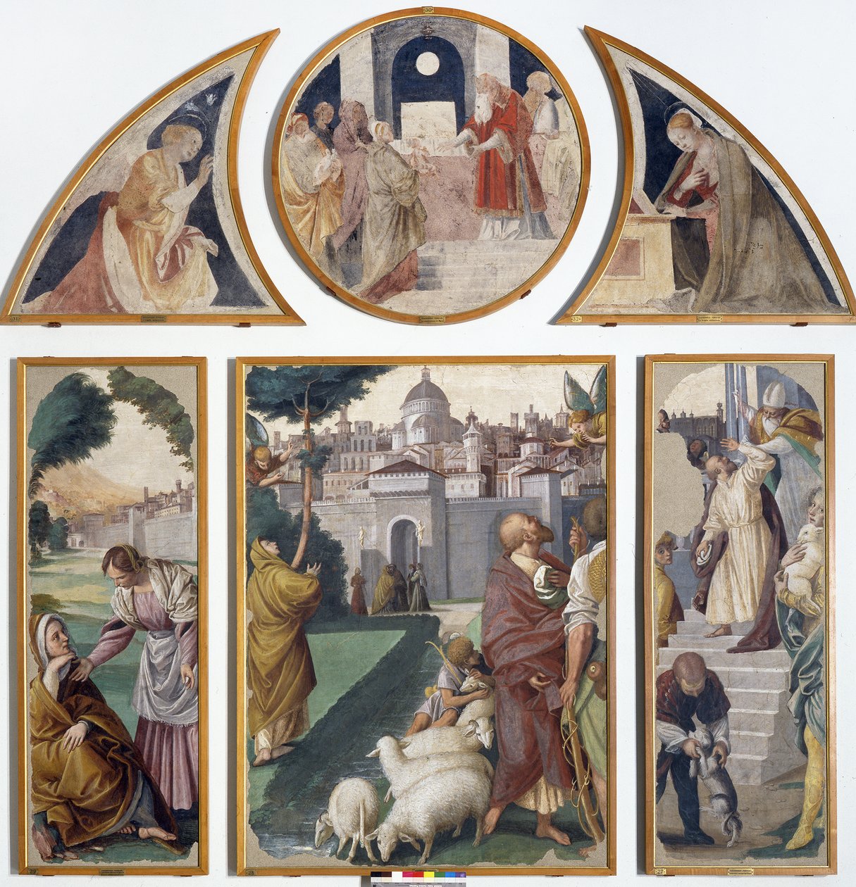 Verhalen van de heiligen Joachim en Anna door Gaudenzio Ferrari
