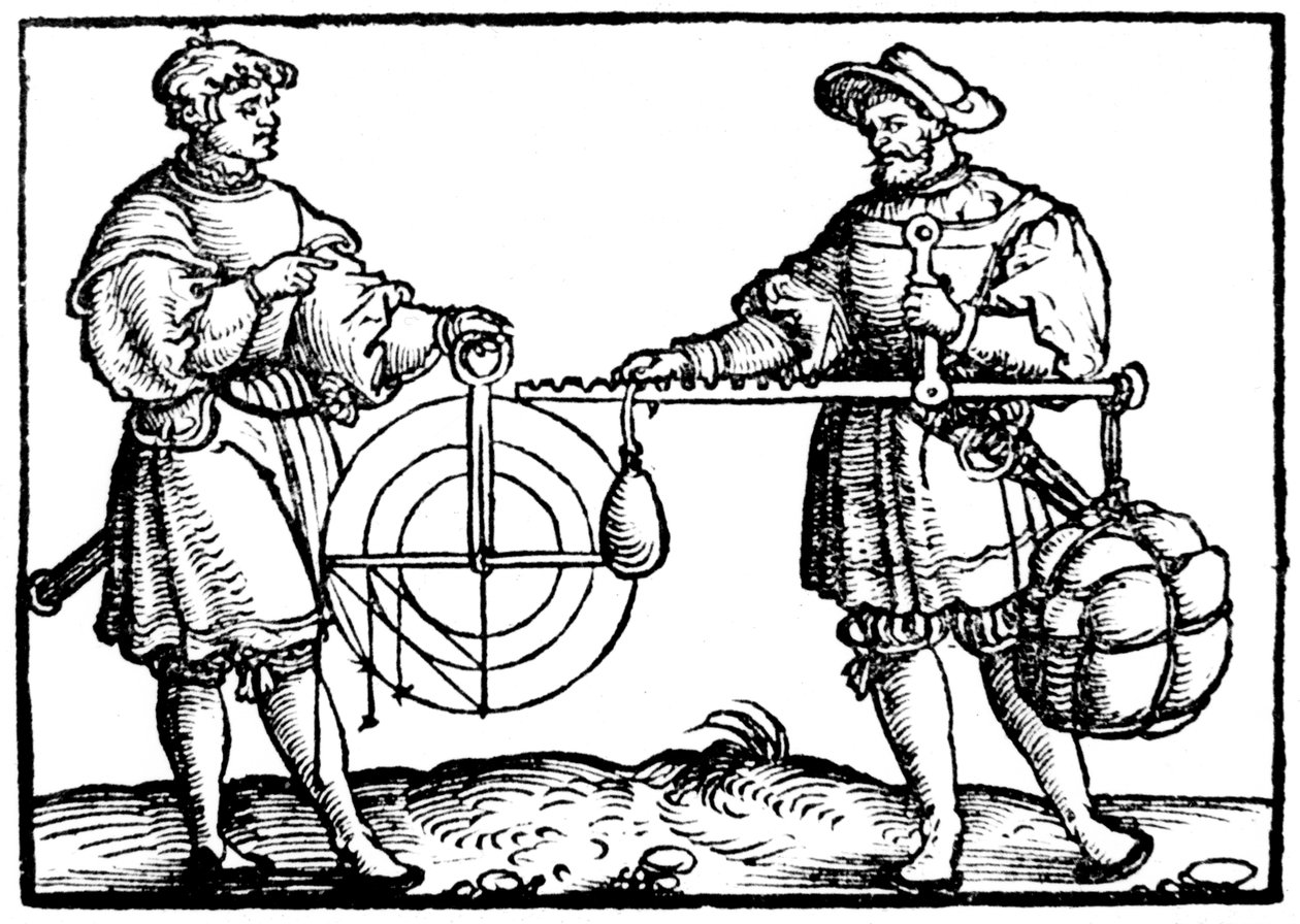 Wegen met een weegschaal, 1547 door Gaultherius Rivius