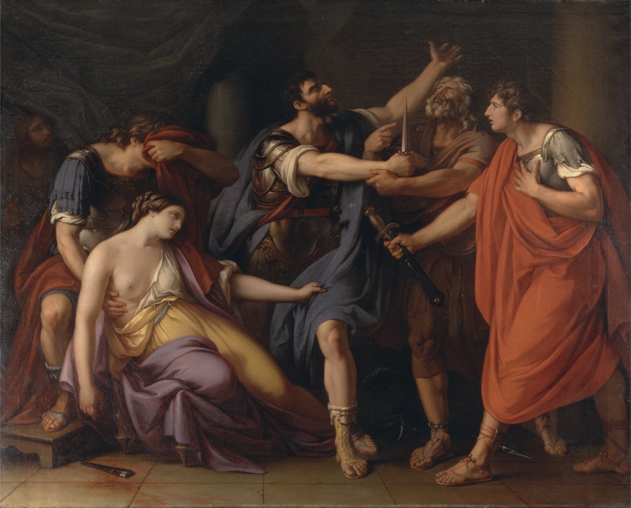 De dood van Lucretia door Gavin Hamilton