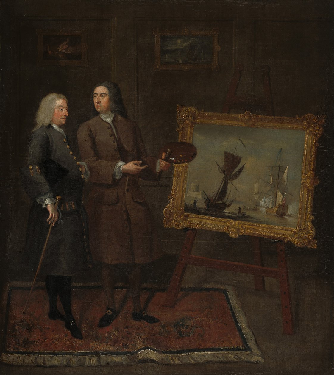Thomas Walker en Peter Monamy, ca. 1735 door Gawen Hamilton