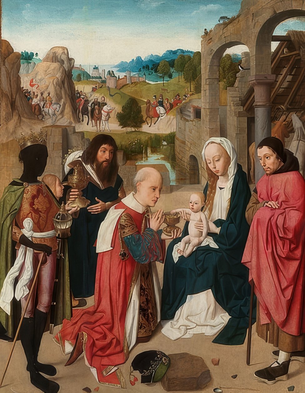 Aanbidding der koningen. Omstreeks 1480-85 door Geertgen Tot sint Jans