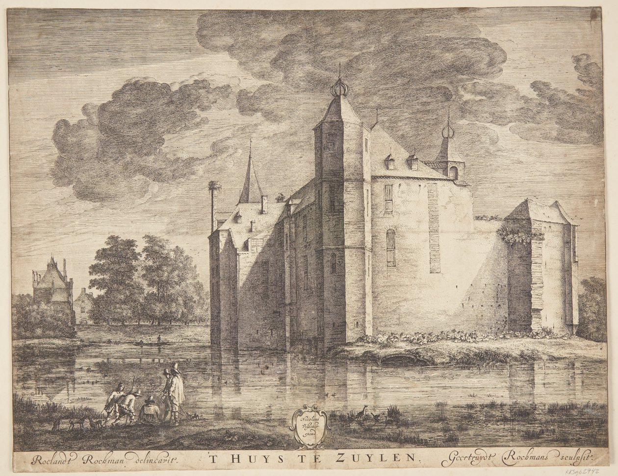 Uitzicht bij een Kasteel nabij Maarssen door Geertruyt Roghman