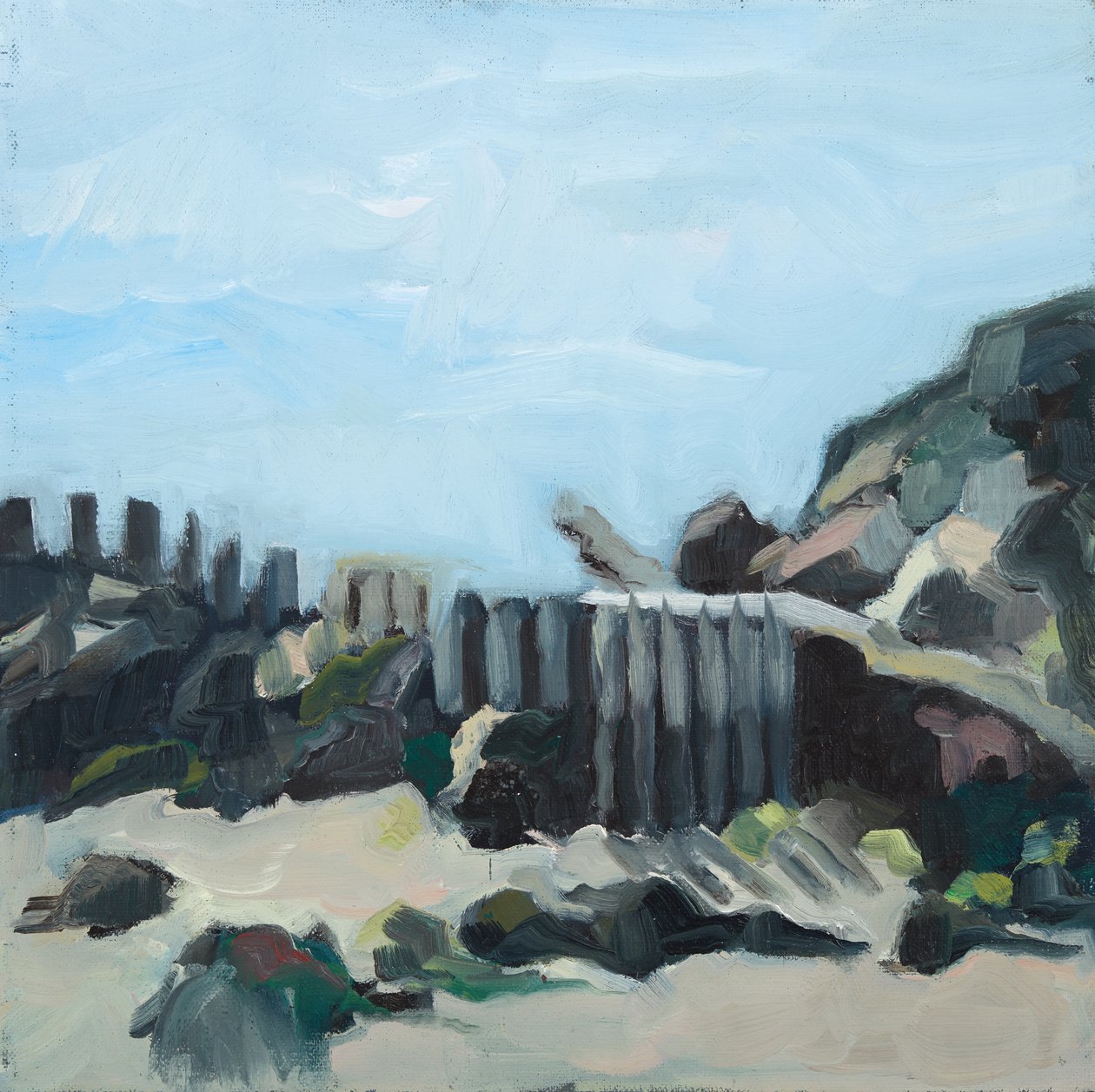 Strand, 2019 (olieverf op doek) door Genevieve French
