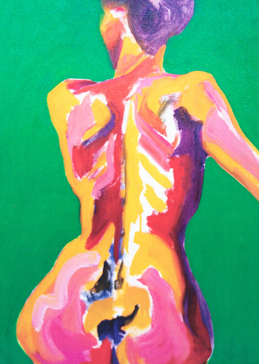 Helder naakt, 2013 (acryl op doek) door Genevieve French