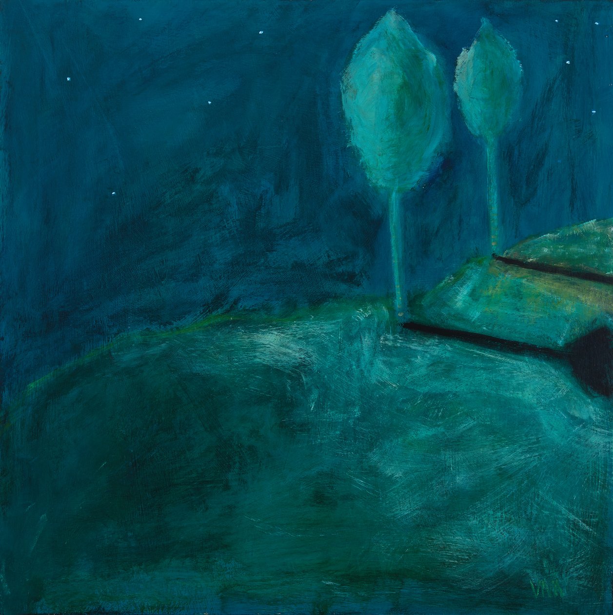 Stand Together, 2018 (acryl op board) door Genevieve French
