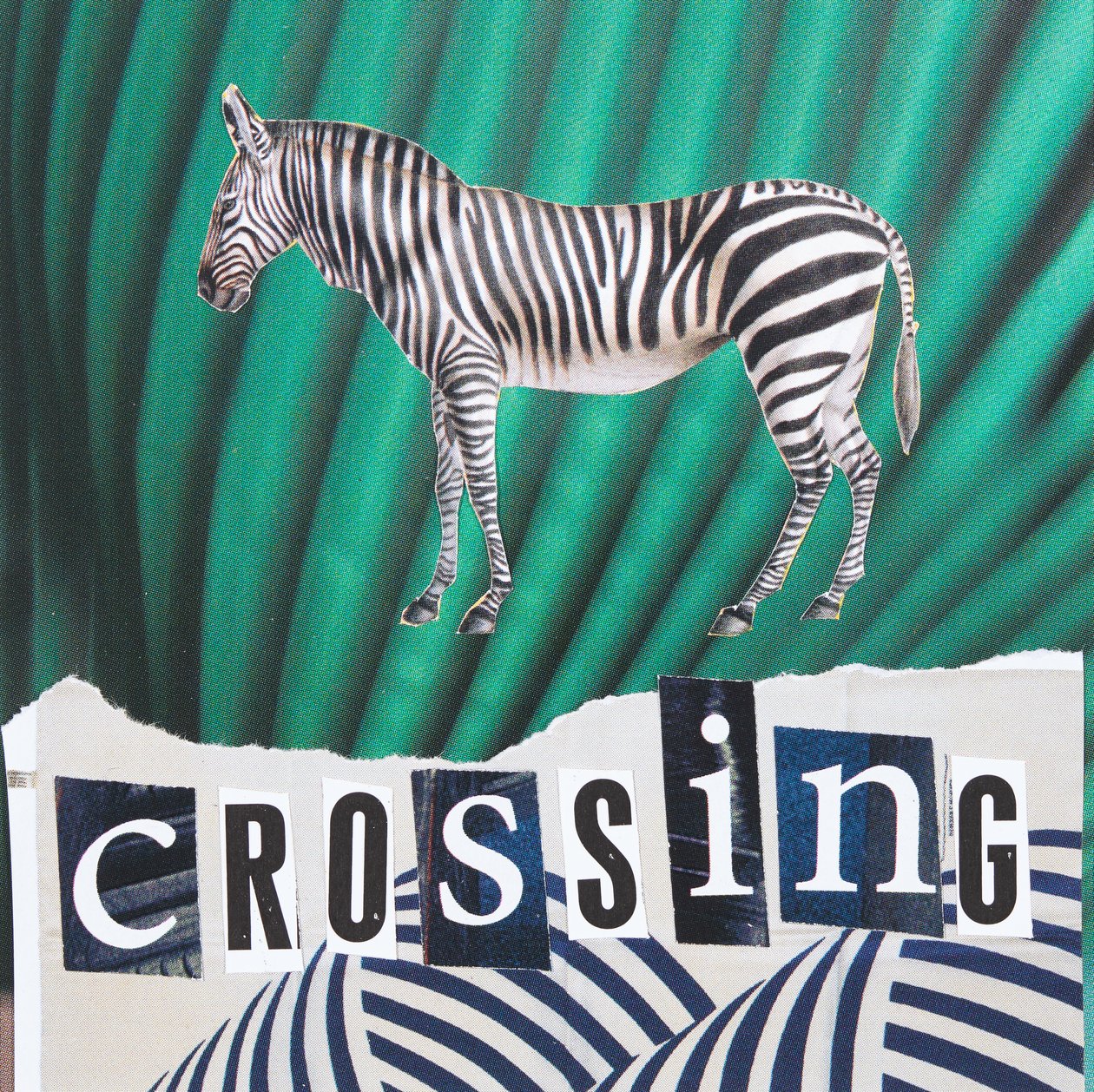 Zebrapad, 2019 (collage) door Genevieve French