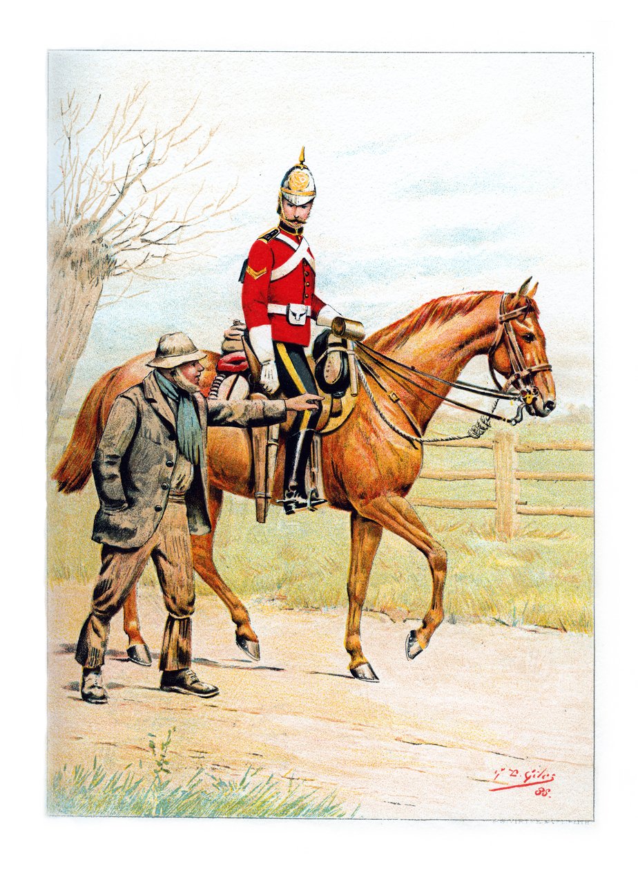 1e Koninklijke Dragonders, ca. 1890 door Geoffrey Douglas Giles