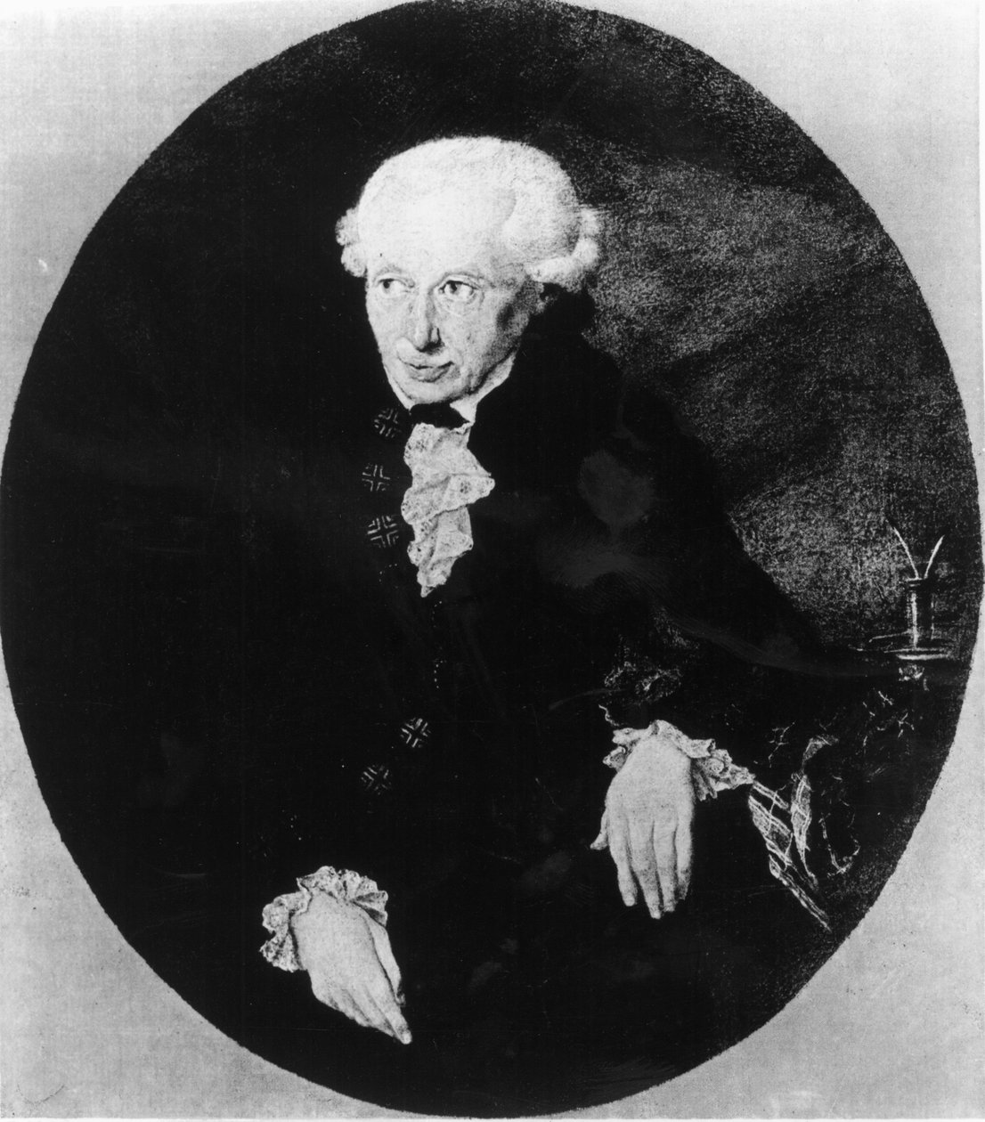 Portret van Emmanuel Kant (1724-1804), gepubliceerd door F. Bruckmann, 1905 door Georg Dobler