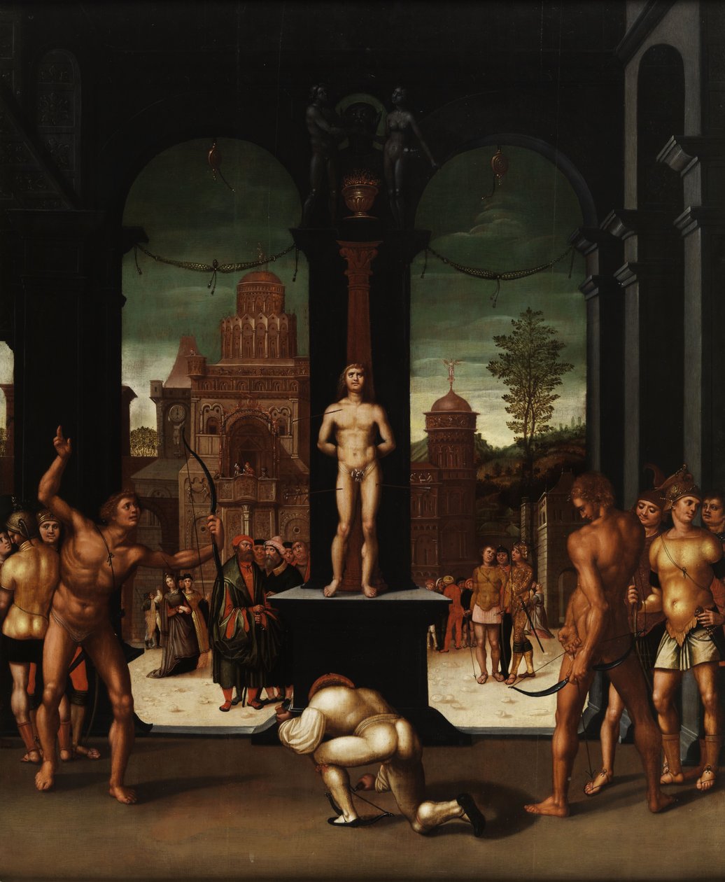 Het martelaarschap van Sint Sebastiaan door Georg Pencz