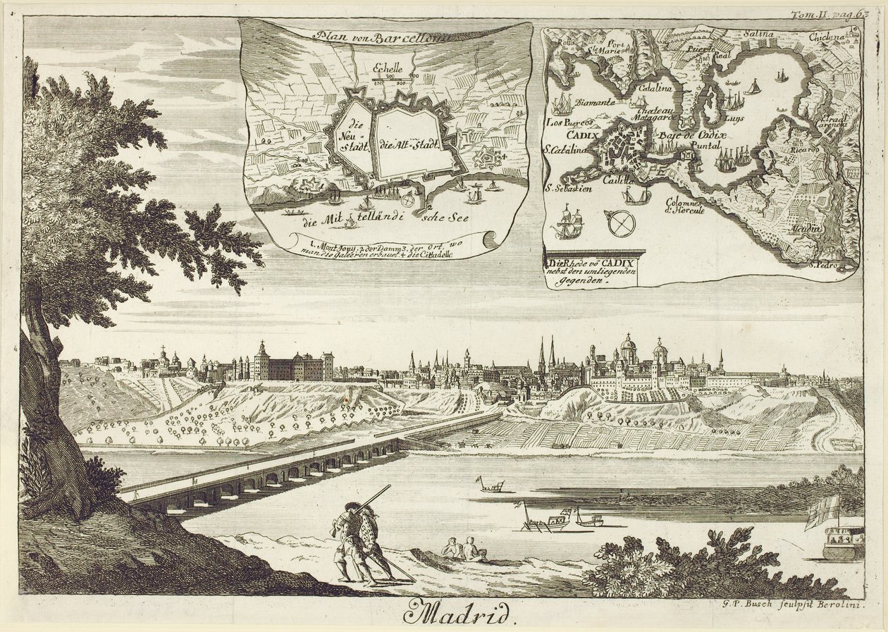 Panorama van Madrid door Georg Paul Busch