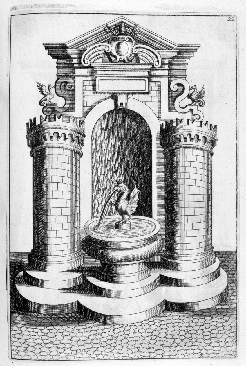 Fonteinontwerp, 1664 door Georg Andreas Bockler