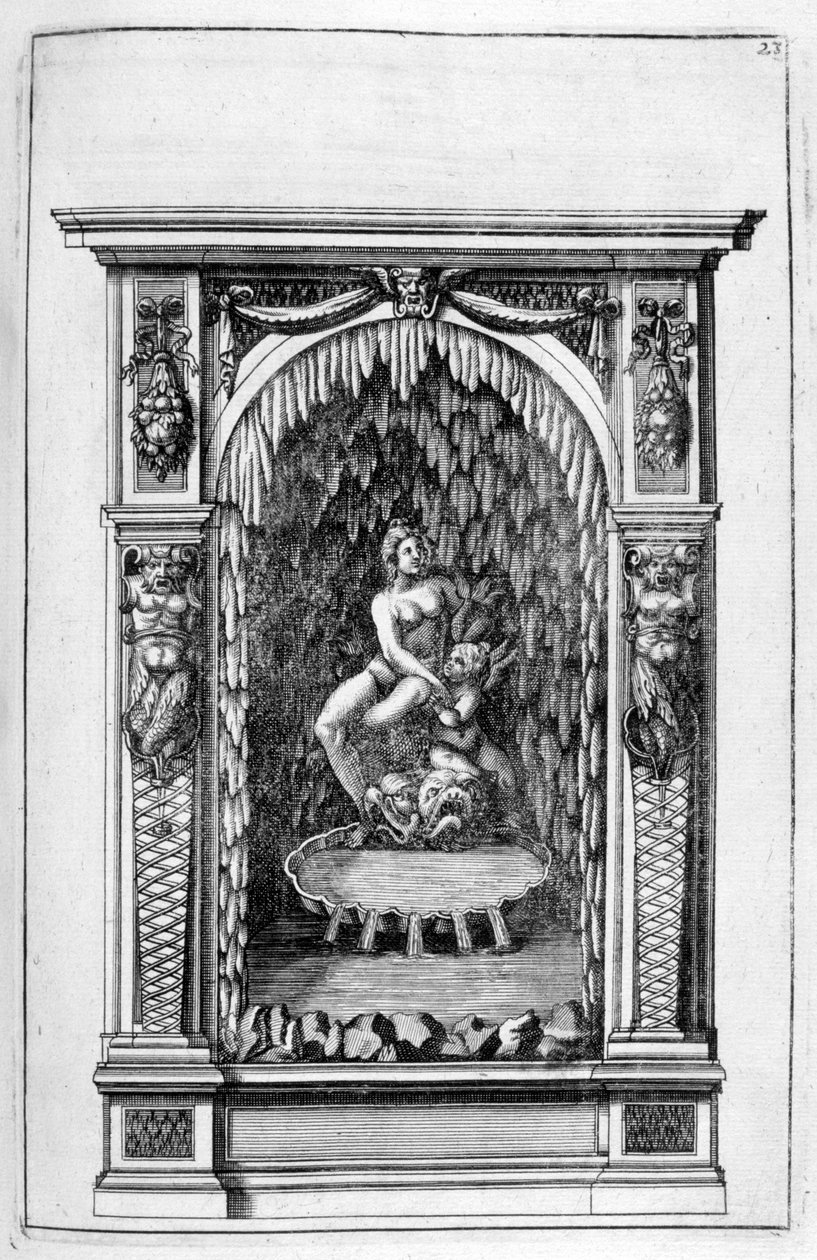 Fontein, grotontwerp door Georg Andreas Bockler