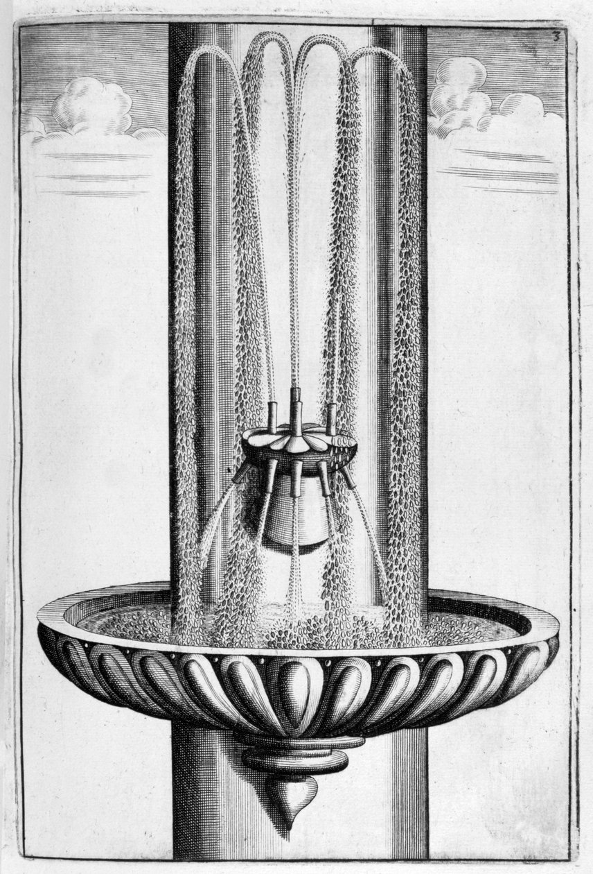 Ontwerp voor een sierfontein, 1664 door Georg Andreas Bockler
