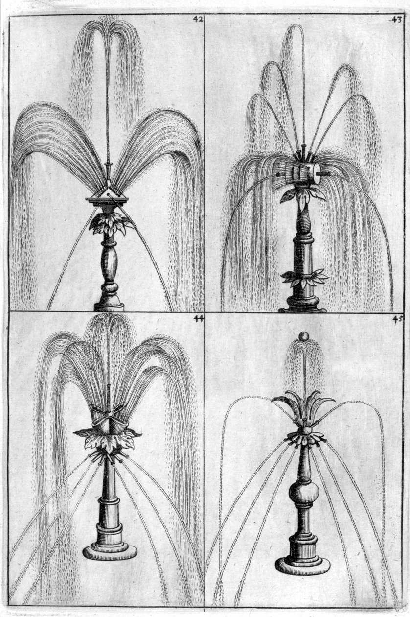 Ontwerp voor een sierfontein, 1664 door Georg Andreas Bockler