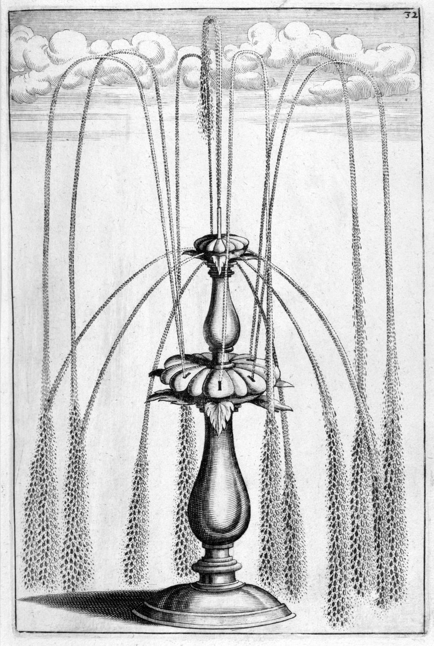 Ontwerp voor een sierfontein door Georg Andreas Bockler