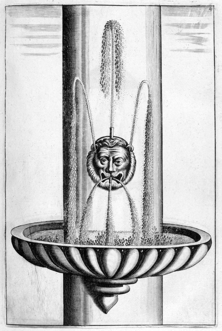 Ontwerp voor sierfontein, 1664 door Georg Andreas Bockler